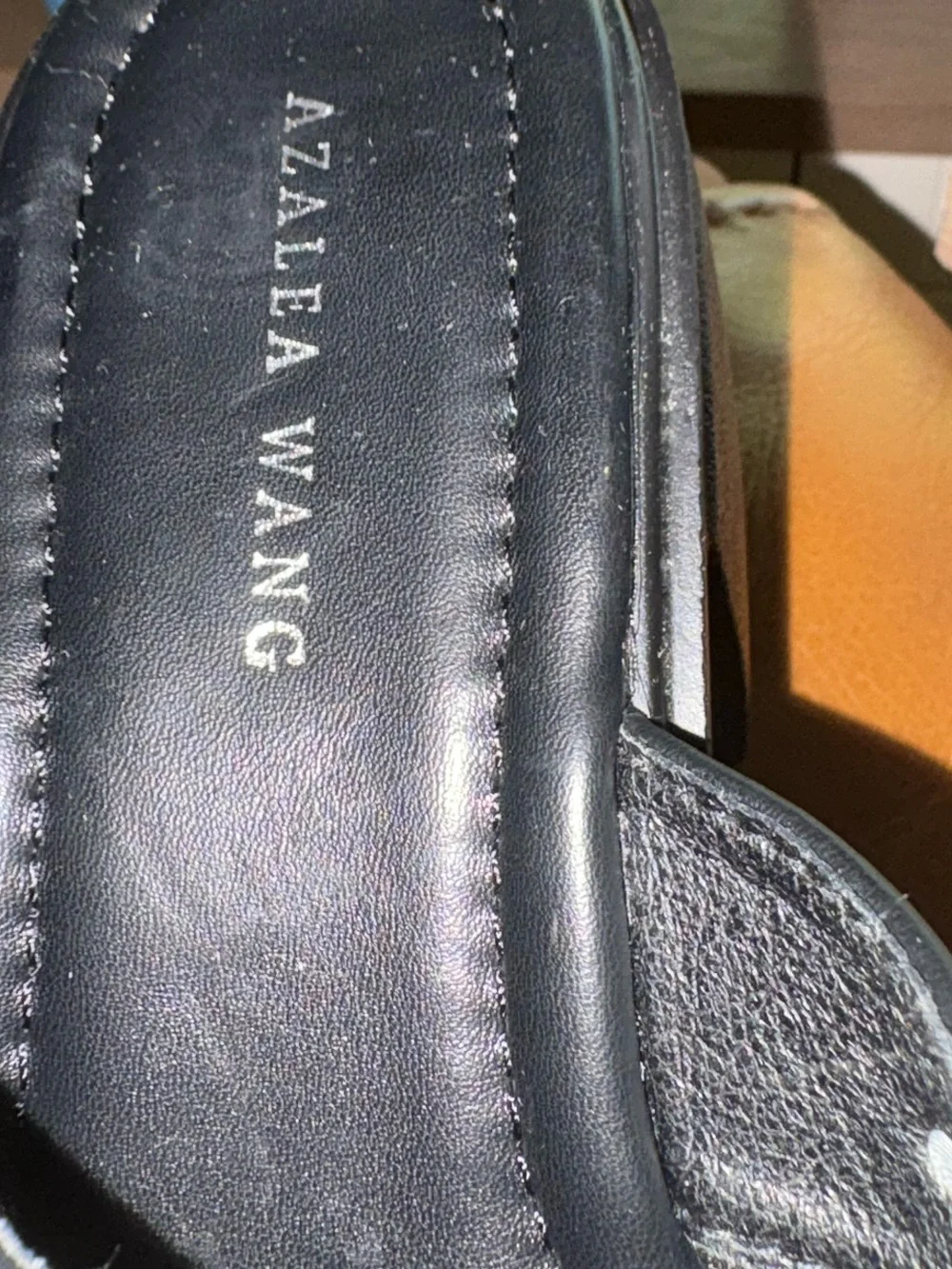 AZALEA WANG WESTERN STYLE BLACK PLATFORM SANDALS — SIZE 7 1/2